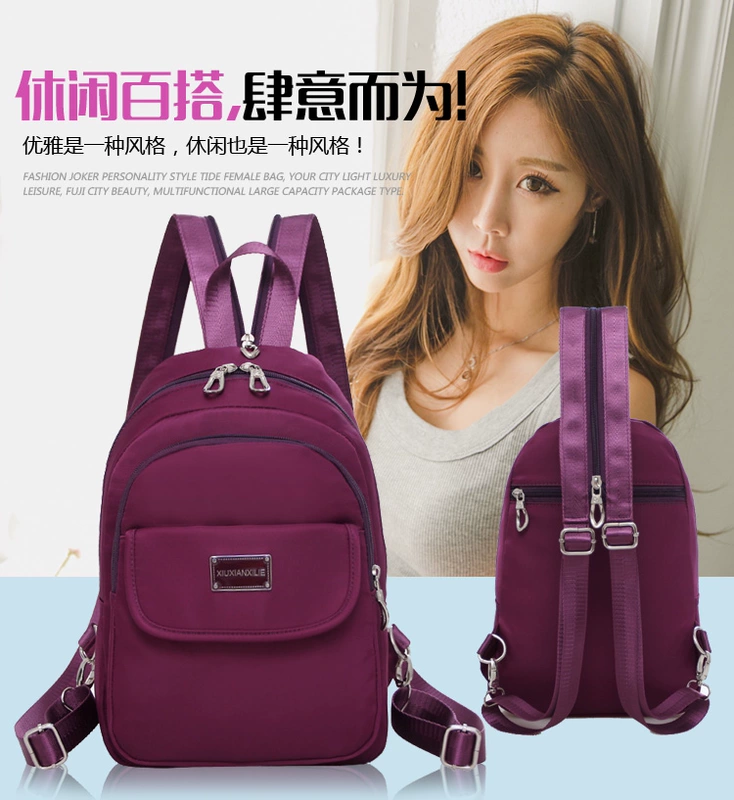 Tarpaulin trung niên lady shoulder bag Oxford quay túi xách mẹ túi trung niên chống trộm du lịch giải trí ba lô cặp đi học nữ