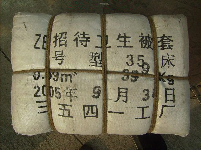 Stock high branch pure cotton sanitary hospitality covered single by hood white quilts covered with hood Guesthouses