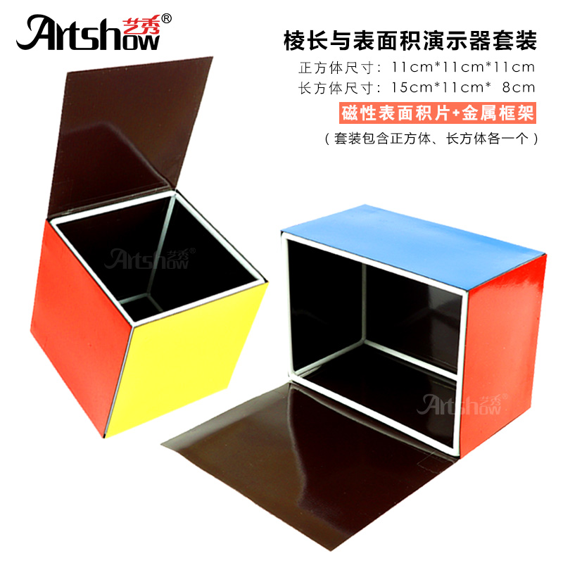 Artshow từ tính khối lập phương chiều dài và mô hình diện tích bề mặt mô hình khung mở ra - Kính mat kinh hang hieu