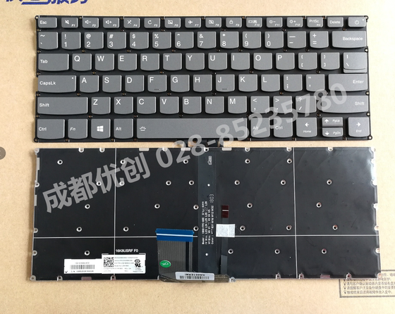 Lenovo Lenovo V720-14IKB K42-80 7000-13 노트북 키보드 미국 회색 백라이트