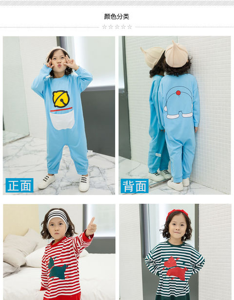 Bộ đồ liền thân cho bé mùa hè dài tay mỏng phần 3 tuổi Bộ đồ ngủ bé gái 2 bé trai 1 bé lớn 4 bé trai 6 mùa xuân và mùa thu 5 body dài tay cho bé gái