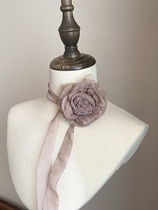 TeNg hand-made dried and burned rose straps with gentle personality necklace choker neck flower