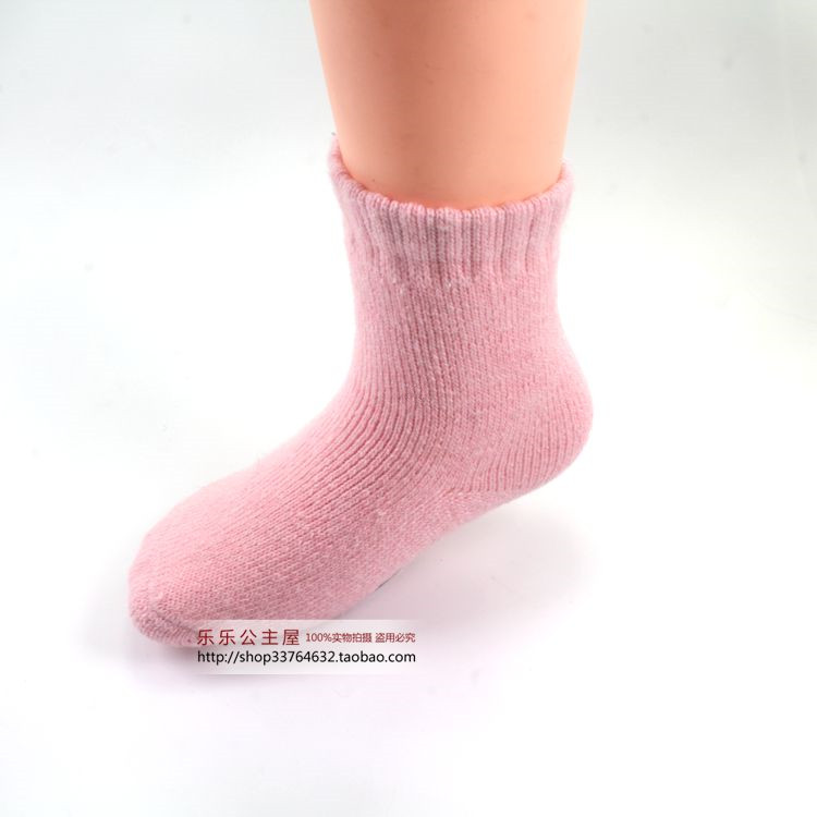 Mùa đông trẻ em siêu dày len ấm áp chàng trai và cô gái vớ len dày vớ terry trong ống cotton khăn vớ vớ chống trơn trượt cho bé