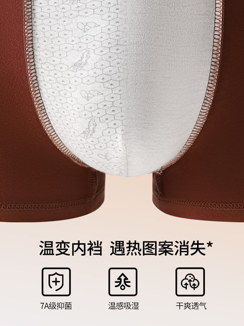 Men's underwear pure cotton 2024 new boys autumn and winter temperature-changing antibacterial crotch boxer shorts teenagers boxer briefs