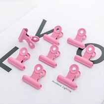 Small fresher hand account clip stationery small number long tail clip pink girl heart dovetail clip powerful fixing iron clip