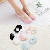 Socks Children Boat Socks Socks Short Socks Summer Pure Cotton Silicone Anti Slip Low Help Light Mouth Invisible Socks Slim Korean Lovely