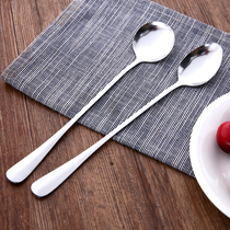 Stainless steel coffee spoon creative long handle stirring spoon Korean coffee spoon cute sweet and sweet seasoning milk tea small spoon