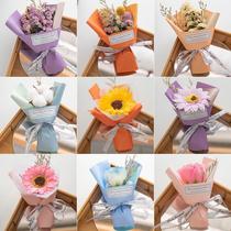 Valentines Day Soap Flower Internet Celebrity Souvenir Small Bouquet Rose Sunflower Chinese Valentines Day Gift Simulated Flower Birthday Gift