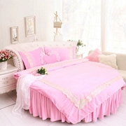 Bộ đồ giường bằng vải nhung pha lê màu hồng