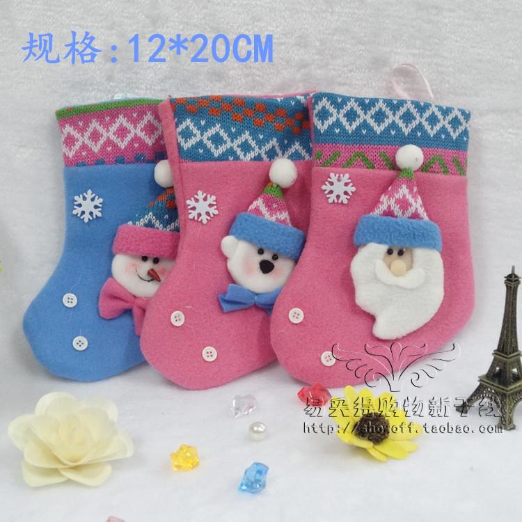 Christmas Socks Gift Bags Christmas Decorations Socks Pendant Candy Bags Christmas Gift Bags Prizes Pouch