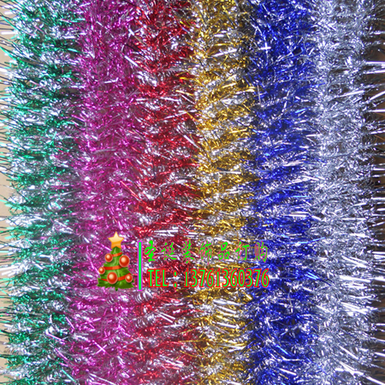 Christmas Brush Strip Decorations Suspended Ceiling Ribbon Dark Green Double Dragon Brush Strip Christmas Ribbon Color Rope