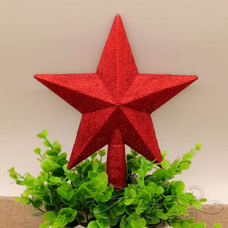 61 children dance performance props pentagram Christmas decorations hanging adorned gold red silver gold pink stars