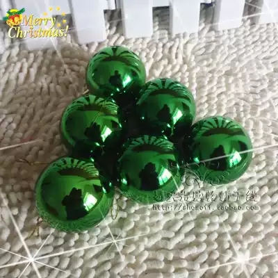 Christmas tree decorations, ornaments, Christmas balls, light balls, 6cm * 6 green balls, Christmas balls