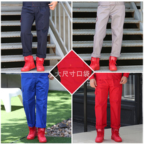Binshi Odo pocket overalls pants tooling men and women wear-resistant spring and autumn machine repair auto repair factory welding labor protection pants
