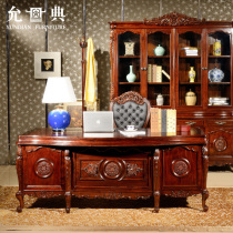 Hedgehog Purple Sandalwood Da Vinci 08 Boss Desk Desk Write Desk Eu Style Desk Big Bandae Yoto Red Wood Furniture