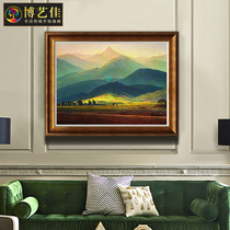 Hand painted oil painting Living room Decorative Painting Scenery Oil Painting Abstract Painting Xuan Guan Mural American Giant Mountain Hanging Painting