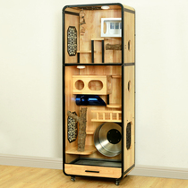 Chinchilla villa cabinet cage large ice nest cooling with air conditioning solid wood luxury house special custom household honey bag