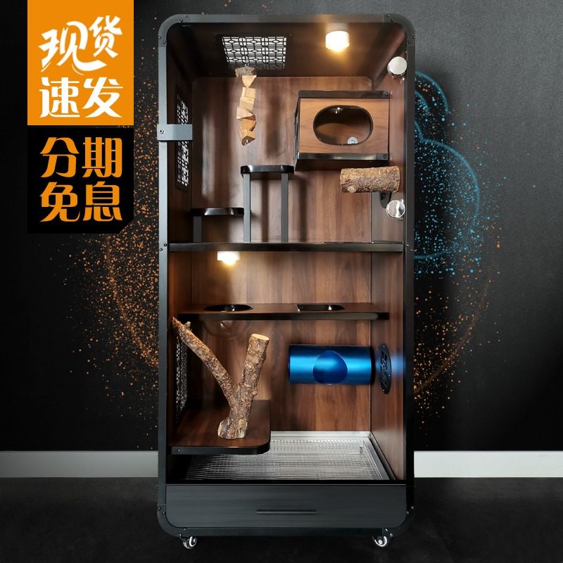 Dragon Cat Cabinet Cage Solid Wood Eco Plate Ice Nest Air Conditioning House Special phase pro-cage Custom Luxury Villa Pet Big