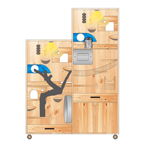 Chinchilla cage cabinet cage Villa household house luxury with air conditioning special large castle wooden blind date three-layer customization