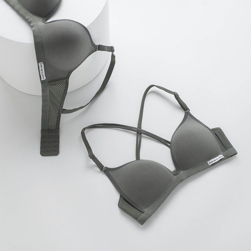 Beauty Back Bra Net Red Explosive Style Comfort Underwear Woman Cross With Summer Thin and Zero bondage No steel ring to gather