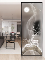 Modern simple light luxury tempered art glass living room bedroom screen partition entry entrance bathroom half wall