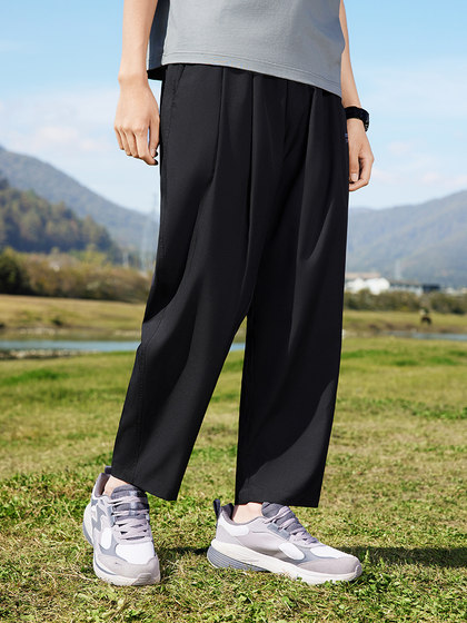 361运动裤男士2024秋季防泼水直筒宽松轻薄透气休闲裤子男裤雨屏