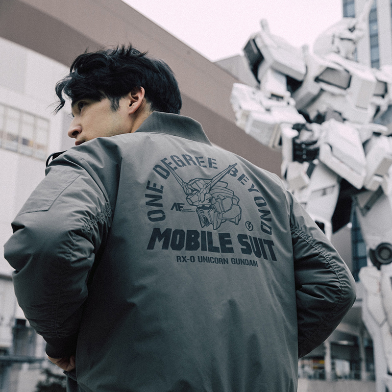 Gundam Unicorn Co-brand) 361 Men's Autumn New Short Cotton Clothing Fashion Warm Sports Jacket Cotton Jacket