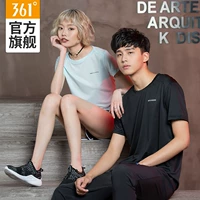 361 thể thao T-Shirt ngắn tay nam 2018 mùa hè chạy nhanh khô sinh viên lỏng 361 độ áo thể thao nữ áo tanktop nữ