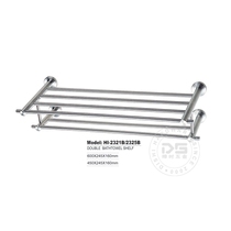 (MUNZER) stainless steel brushed bathroom toilet double-layer towel rack HI-2321B