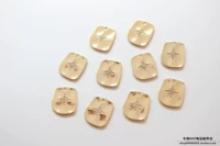 Квадратный, 14mm, золото 750 пробы