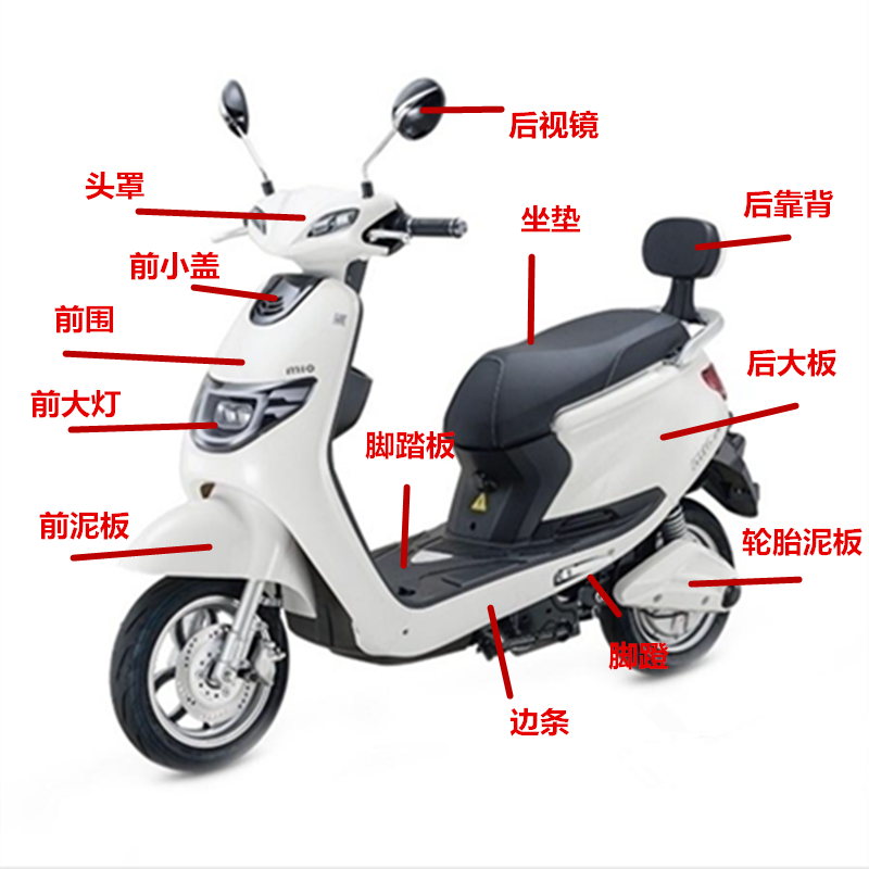 Limamidi Electric Vehicle Original Factory Accessories Mio Full Car Shell Tire Spray Paint electric car front surrounding original dress