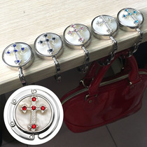 Creative Shells Cross Hanging Bag Hook table Handbags Hook Bag Folding portable hooks Bag Table Side Hooks