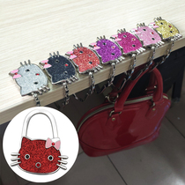 Creative folding portable hanging bag Hook Bag Cat Table Side Desk Hand Bag Hook Dual-use Hanging Bag