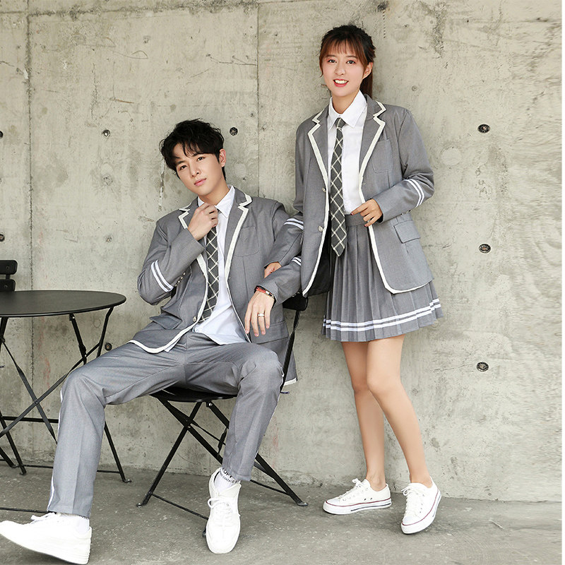 Japanese jk uniform British junior high school student class uniform summer suit Korean Korean school uniform suit college style
