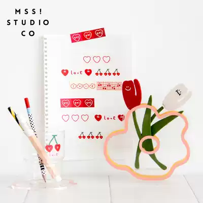 MSS Meow Warlock original 100% love series Cute LOVE Korean washi tape hand account diy small fresh