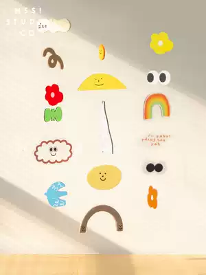 MSS meow warlock fafa expression flower air charm Living room decoration Korean ins balancer pendant rainbow