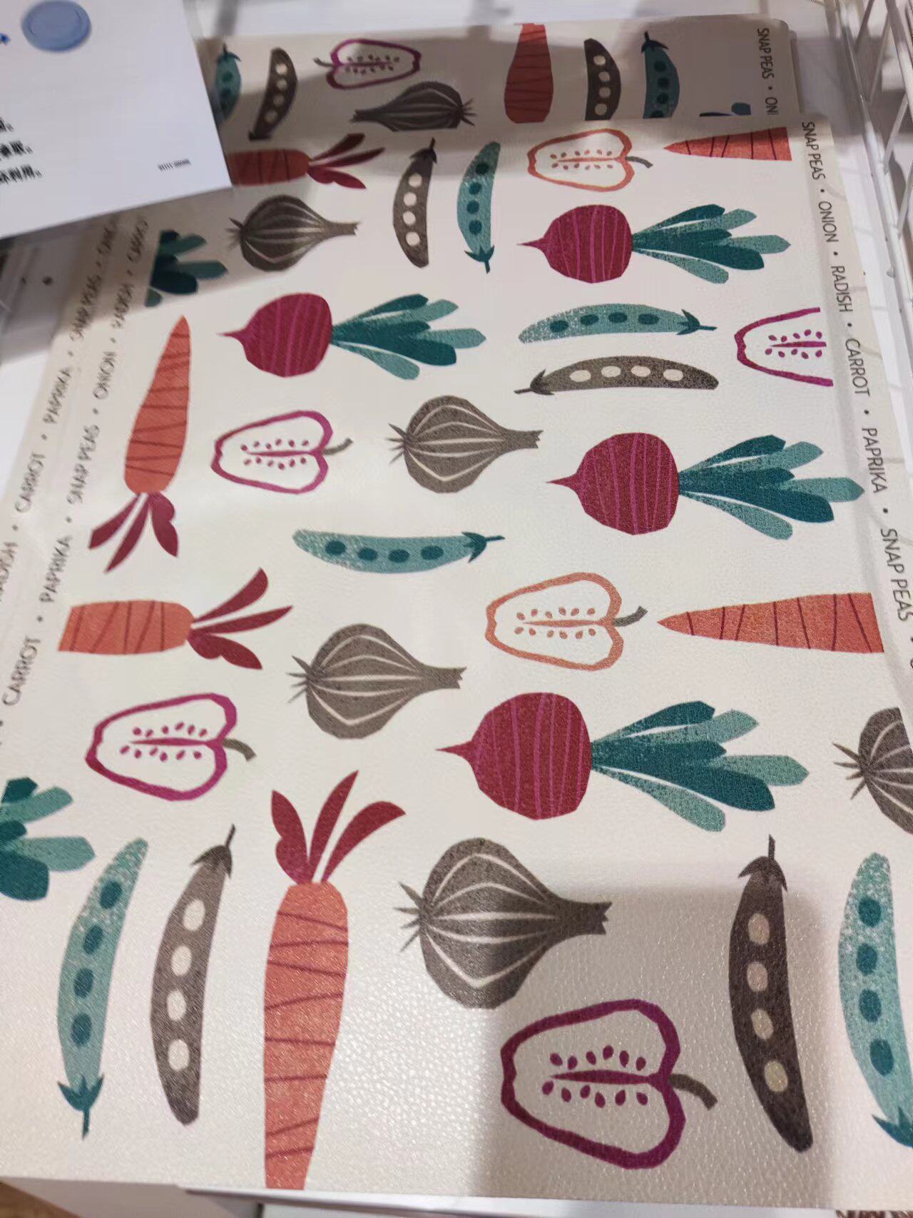 New NITORI Nidali antibacterial PVC placemat Japanese flower sea imitation leather heat insulation pad bowl chopsticks table mat