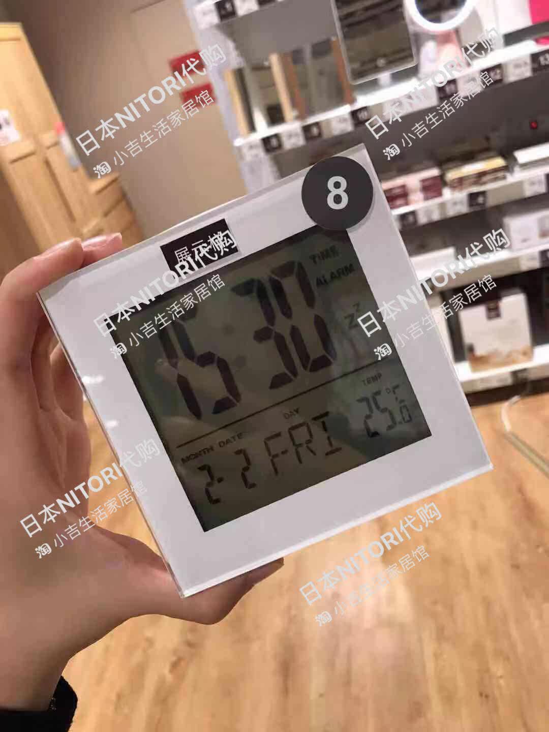 (Counter) NITORI Nidali Acrylic Electronic Clock Desk Clock