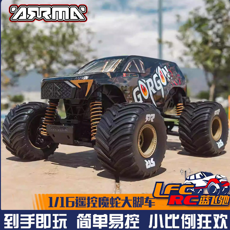 Arrma 1/16 Gorgon Little Magic Snake Remote Control Electric Four-Wheel Drive Brushed 2S Bigfoot Off-Road Vehicle Rtr
