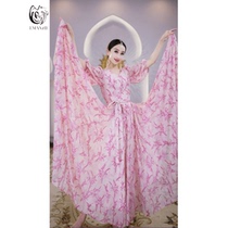 A6017 Exotic Indian Dance Costumes Ethnic Style Female Xinjiang Dance Performance Dance Costumes 720 Degree Swing Dress