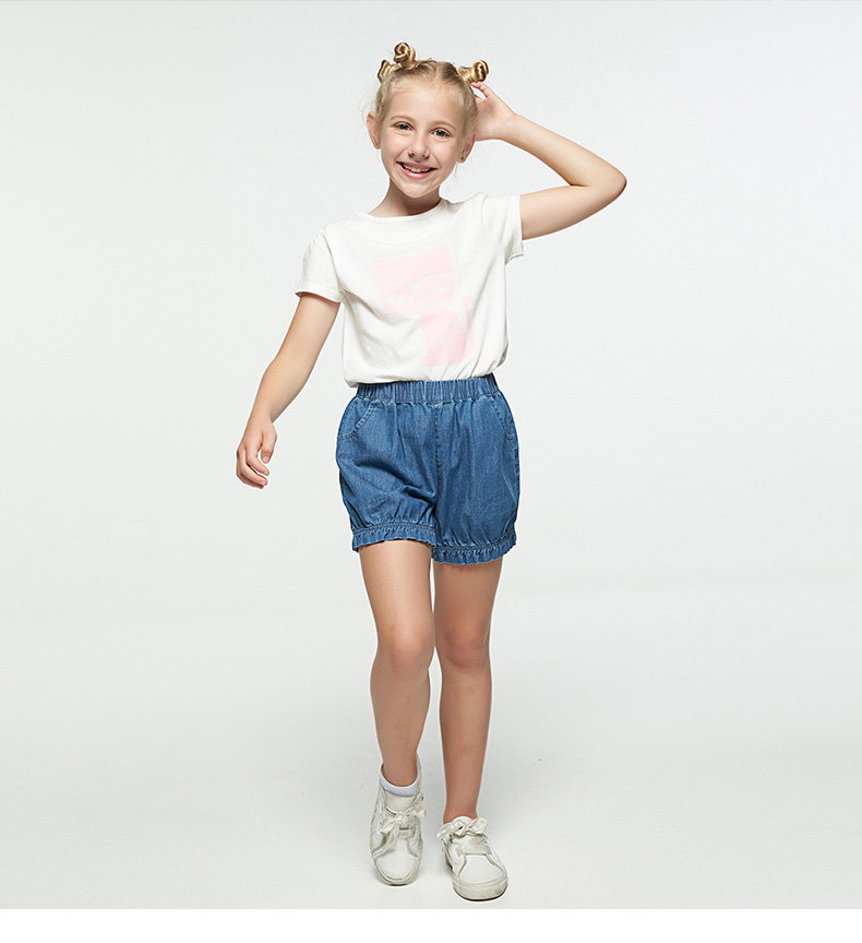 C & A bé gái cotton co giãn eo mùa hè quần short mới quần âu nước ngoài CA200217813 - Quần quần đùi bé trai