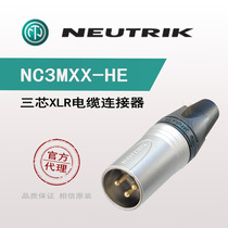 NEUTRIK Youtunk NC3MXX-HE Precision Gilded Fever Fever Velvet Chrome 3 Core XLR Carnon Head