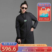 (Mustard original) fast Chinese style Tang suit retro long Chinese cotton cotton jacket