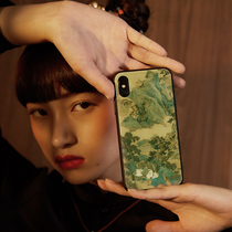 Chinese style retro glass craft personalized printed phone case fashion iphone case protection