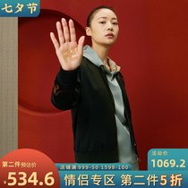 (Mustard original)Hongshen Chinese style personality embroidery printing design national tide female sports jacket jacket female