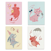 Ai Qing hand He original hand-painted custom greeting card Film Creative three-dimensional gift for girlfriends and girlfriends birthday gifts