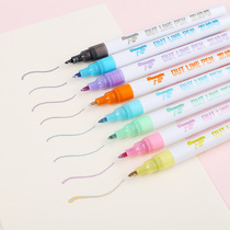 Ai Sunny COLOR DOUBLE WIRE CONTOUR HOOK PEN 12 COLOR DIY DREAMY FLUORESCENT METAL PEN MARK PEN STUDENT