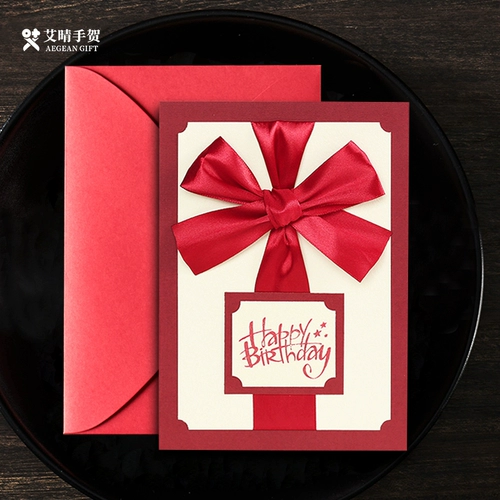 Изысканная открытка с бантиком для матери для друга, делается под заказ, изысканный стиль