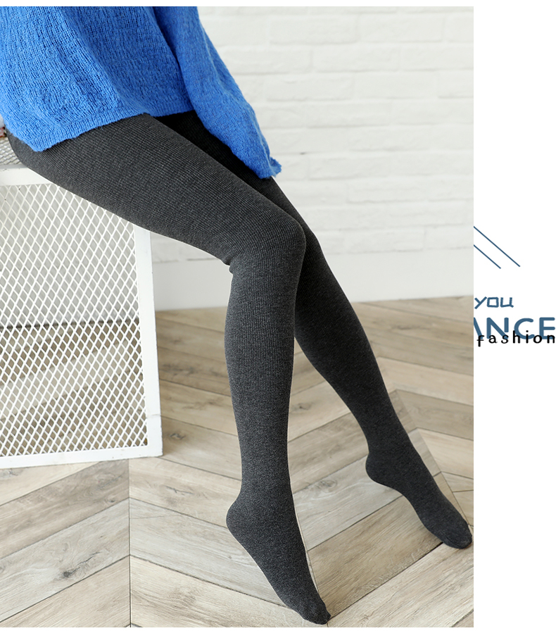 Dệt xà cạp mùa thu và mùa đông xa xỉ Quần chân của phụ nữ mặc sọc dọc eo cao co giãn cộng với nhung dày cỡ lớn một mảnh quần quần ngố nữ đẹp