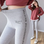 Quần legging nữ mặc quần co giãn mỏng cotton chín điểm size lớn giảm béo mùa hè phiên bản mới của Hàn Quốc mùa xuân và mùa thu - Quần tây thường